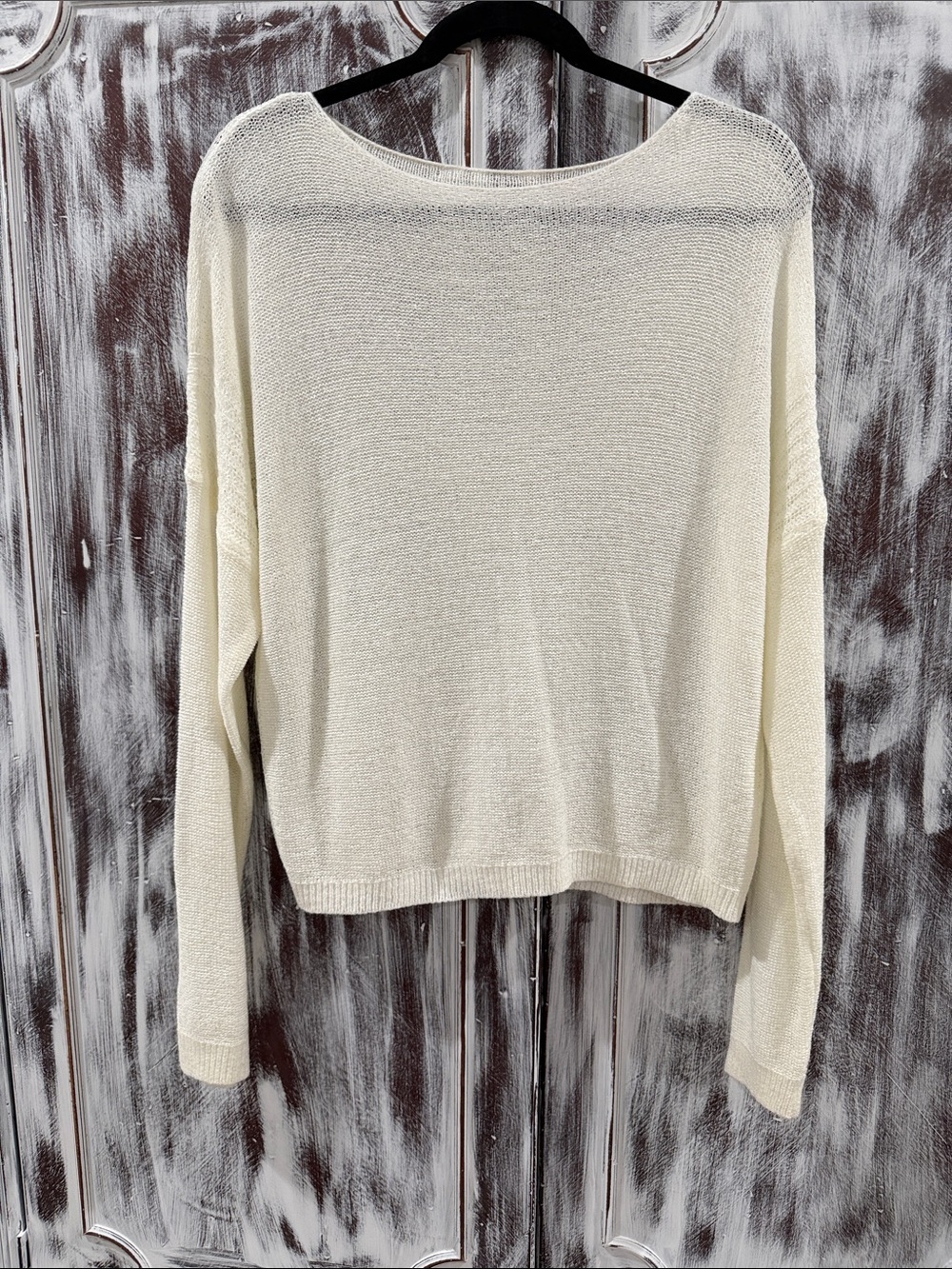 Lightweight Cream Women's Knit Sweater - Picture 6 of 8